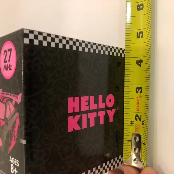 Hello Kitty Remote Control Racing Car & Wheel Controller Black Pink Set of 3 - Picture 12 of 16